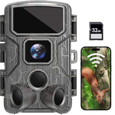KJK Trail Camera 4K 64MP WiFi Bluetooth Game Ca...