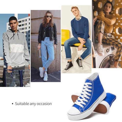 Image of hash bubbie High Top Canvas Sneakers Fashion Walking Shoes | high tops non slip on walking breathable casual comfortable lace up tennis shoes