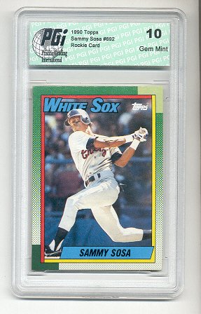 1990 Topps Sammy Sosa Rookie Card PGI 10 gem ORIOLES