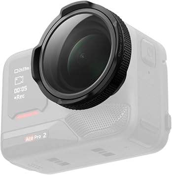 Adjustable Macro Lens Compatible for Insta360 Ace Pro 2 Close-Up Lens, 10cm-75cm Focus Length Range Action Camera Lens Upgrade Parts Accessories