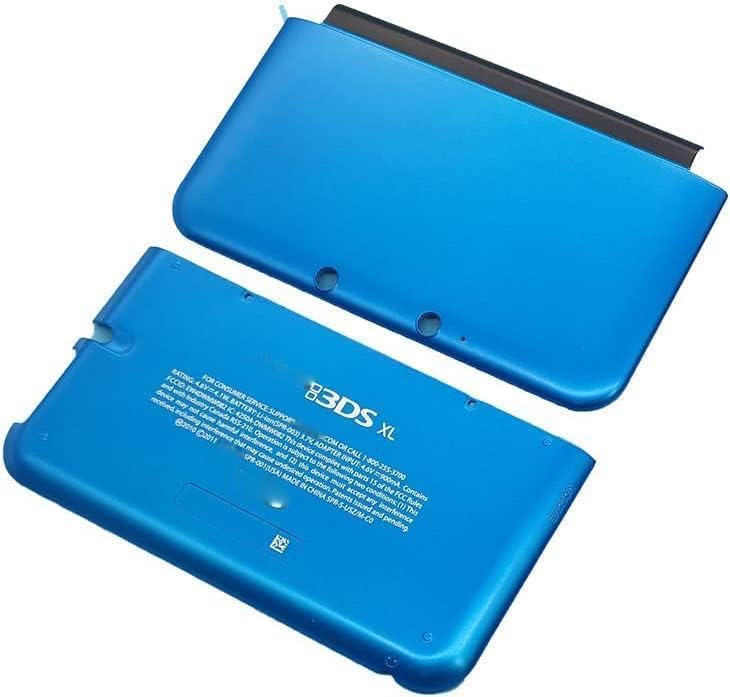 Image of Top & Bottom Faceplate Cover Plate Case Housing Shell for 3DS XL /LL Console Front Back Cover (Blue)
