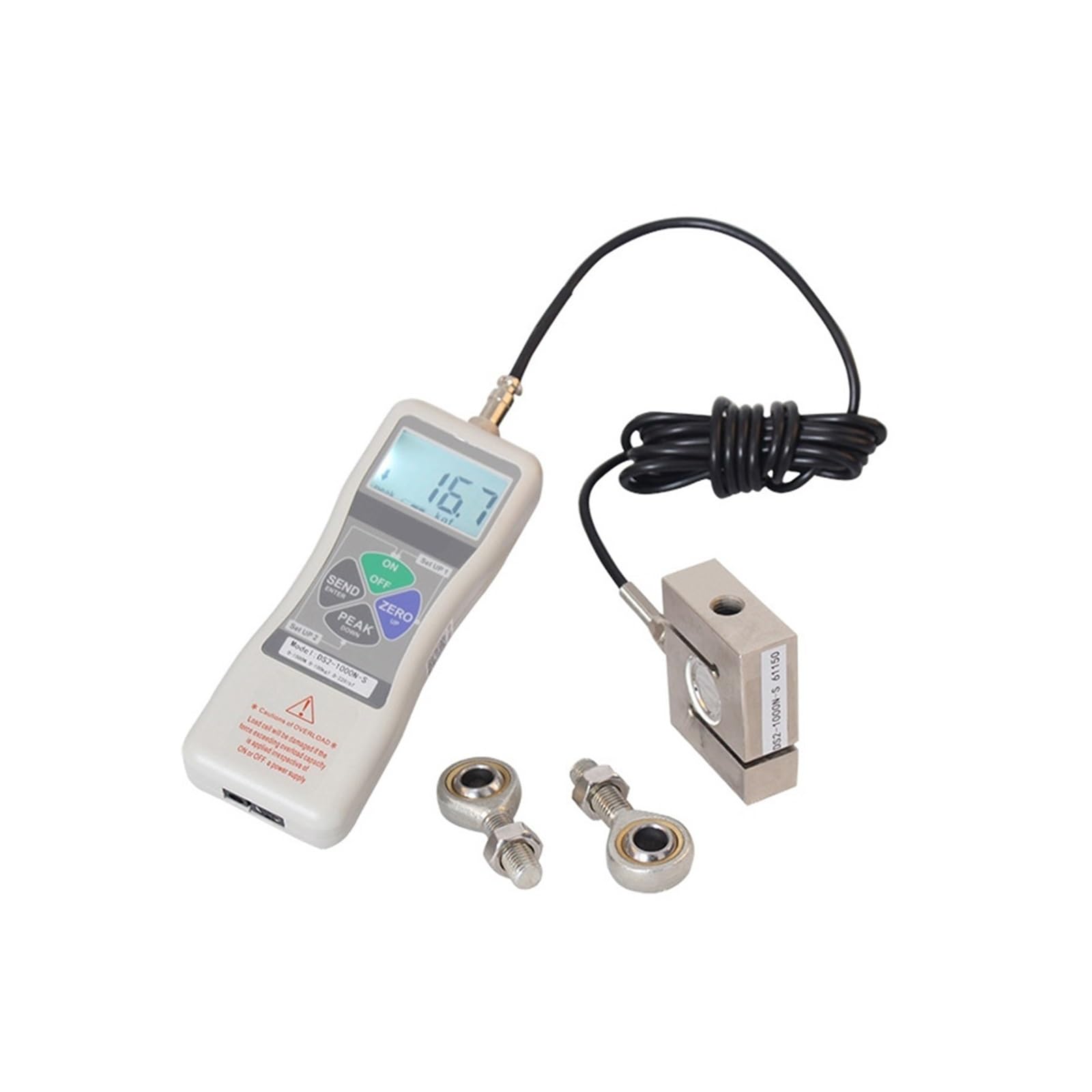 Dynamometr, DS2-S 0-5000N Wysoka precyzja wyświetlacza cyfrowego Zewnętrzny dynamometr typu push-pull S-type Cyfrowy miernik siły nacisku(DS2-S-50N)