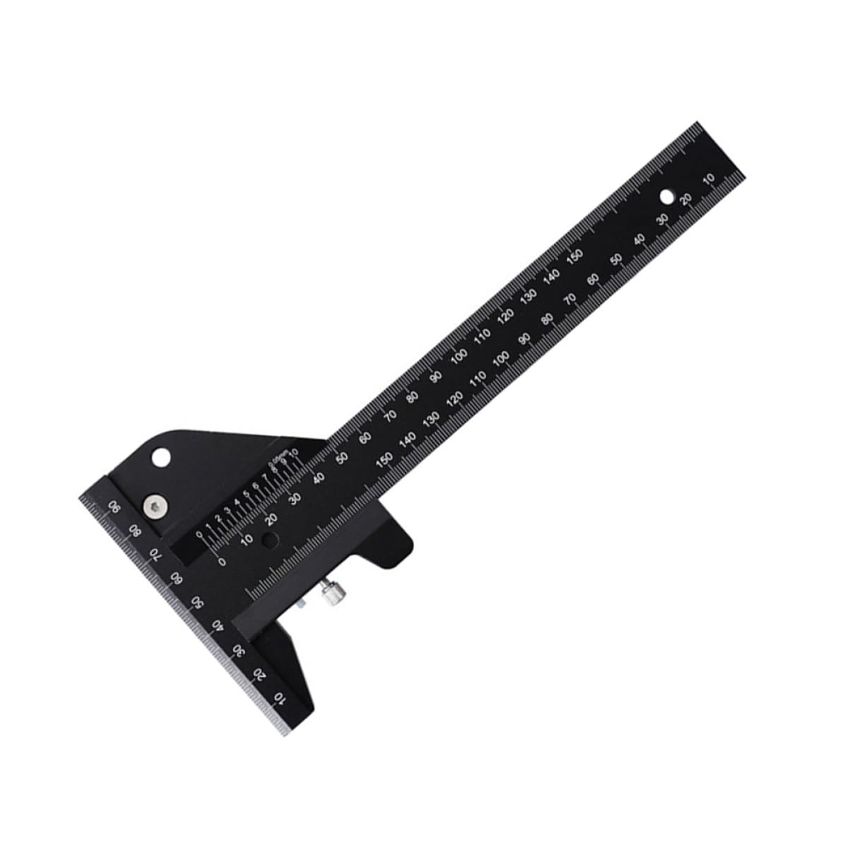 DOITOOL Regla de Carpintería de Aleación de Aluminio Diseño Minimalista, Medición Precisa 0-210mm y Tope Desmontable para Trabajo en Múltiples Escenas