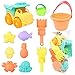 TONZE Juguetes Set de Playa para Niños- 9 Piezas con Regadera,Palas Playa,Cubo Playa para Arena y Camiones Juguetes Playa 3 4 5 6 Años