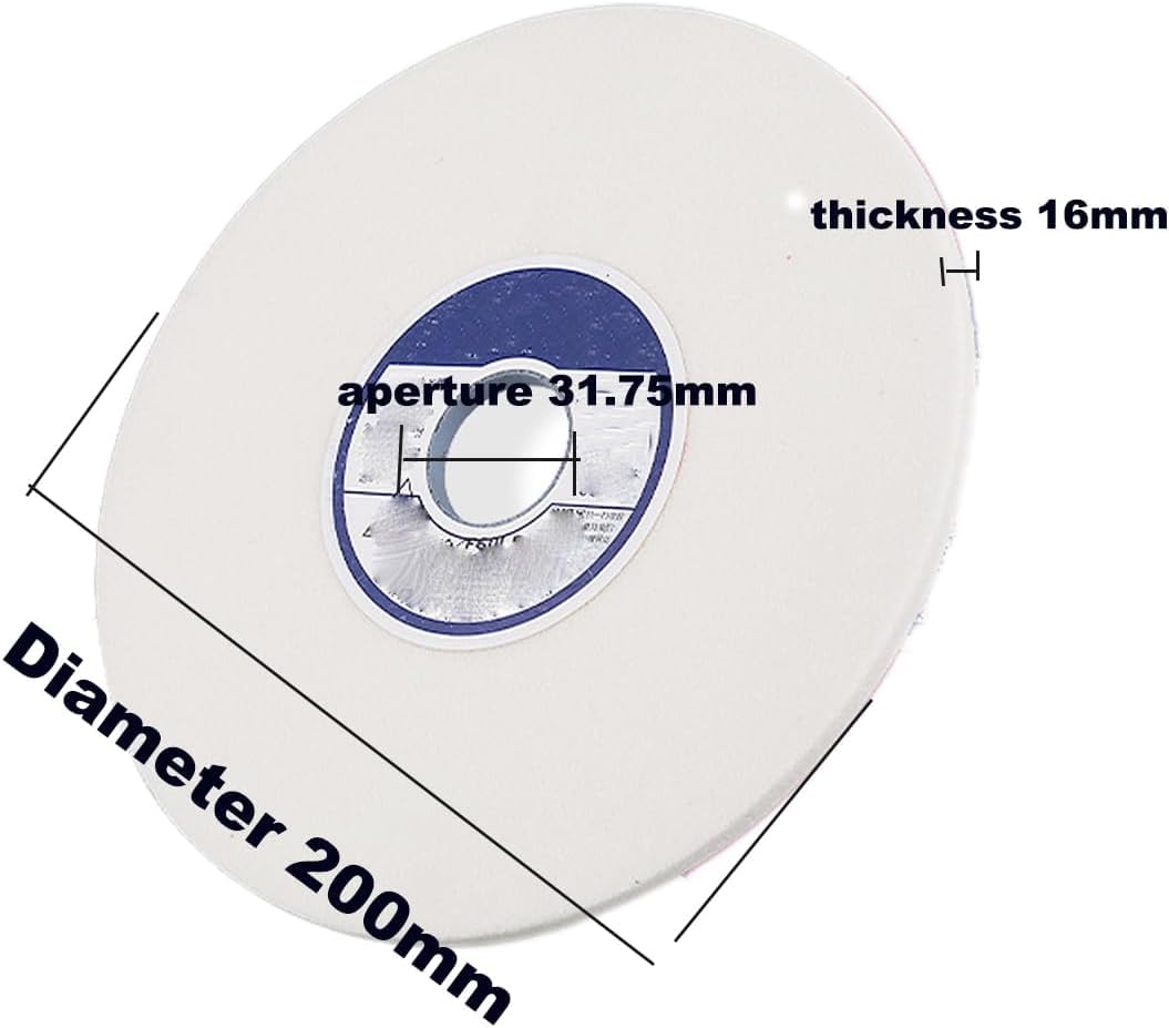 Tarcze szlifierskie, Ława z białego korundu, średnica zewnętrzna 200 mm, otwór 31,75, grubość 16(46#)