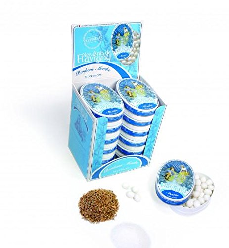 Présentoir de 12 boîtes 50 grammes ANIS DE FLAVIGNY à la menthe