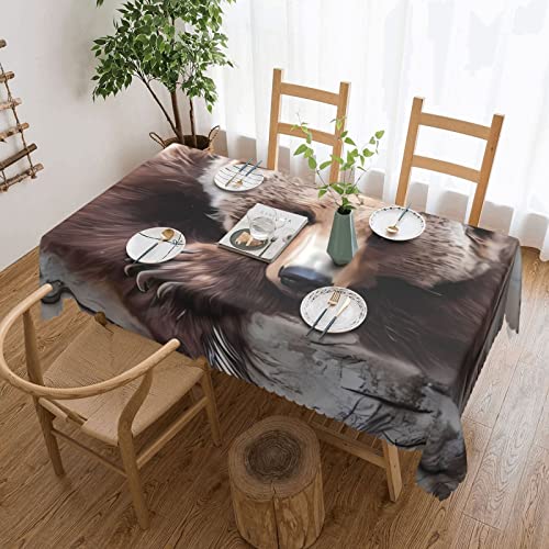 Nappe rectangulaire lavable imprimée ours bruns salle à manger - 2