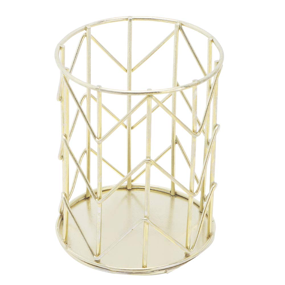 Cutlery Flatware Organizer Gold Kitchen Utensil Holder Hollow Cutlery Spoon Fork Chopsticks Cutlery Storage Basket Flatware Storage Drainer Compartment Box for Kitchen Countertop Home Table(11*9.5cm)