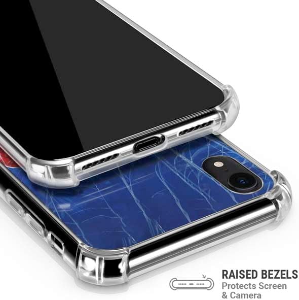 Skinit Clear Phone Case Compatible with iPhone XR - Officially Licensed Marvel Spiderman World of Webs Design