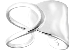 Dominerva 925 Sterling Silver Dainty Wide Ring: A Statement Piece for Women and Teen Girls