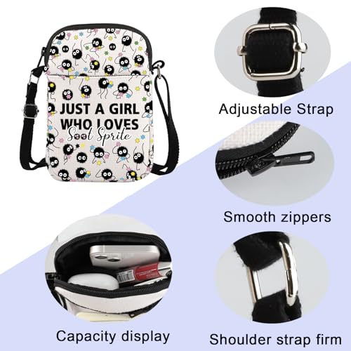 ENSIANTH kawaii Soot Bag Spirte Crossbody Bag Anime Merch Black Soots Gift Dust Sprites Anime Lover -Soot Balls Sprites Gift (Soot CB)4