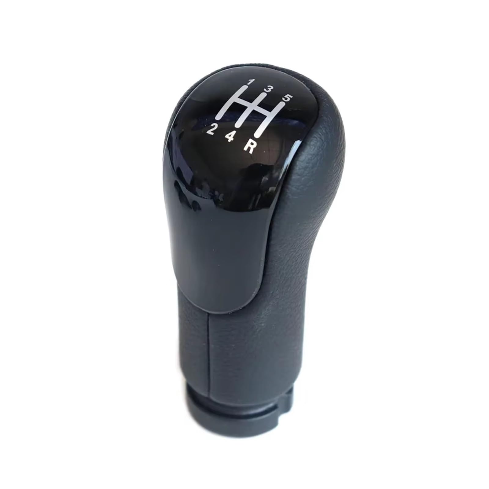 OUVECR Car Shift Gear Knob Handle for for Fiesta for Fusion for Transit for Connect 2002-2007 Gear Shift Knob Shifter Lever Change Gaitor Boot Cover Gear Shift Cover(5 Speed Knob Black)