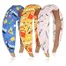 Wecoe 3pcs Teacher Headbands, Back To School Supplies First Day Of School Kindergarten Outfits For Girls Pencil Book Printed Knotted Headbands Hair Hoops Teacher Gifts Hair Accessories For Women Girls