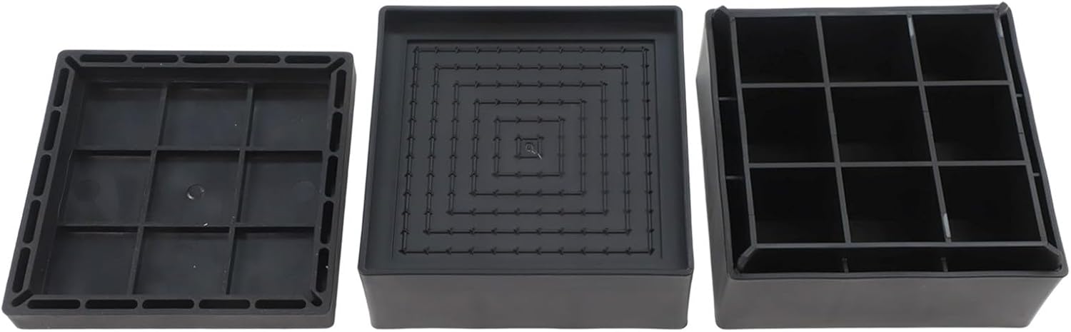 Stackable Plastic Furniture Risers for Chairs and Sofas – Anti-Slip, Noise-Reducing Chair Leg Pads & Floor Protector Pads, cm / 9. cm / 14 cm Heights(black-9.5CM)