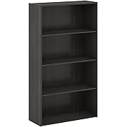 Furinno Pasir 4-Tier Bookcase / Bookshelf / Storage Shelves, Espresso