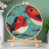 ADD MORE FUN TO LIFE : ADD MORE FUN TO LIFE : This DIY stamped cross stitch kit fabric size is 30x30cm, embroidery size is 22x22cm,hoop size is 24x24cm. This craft helps reduce stress, boosts emotional well-being, enhances self-confidence, and cultiv...