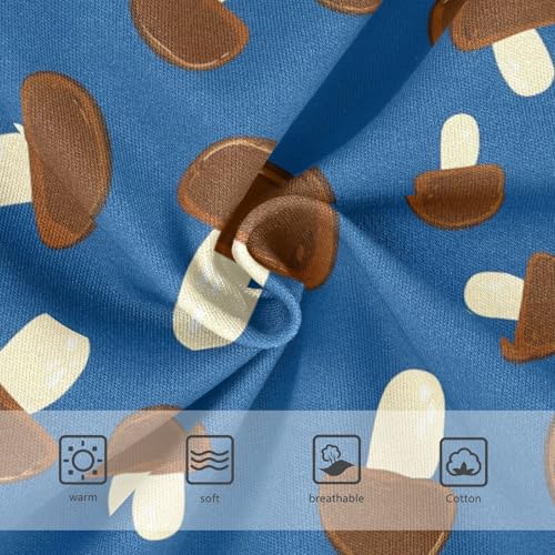 Toddler Girls Underwear 2t Cotton Little Girl Panties Fun Print Briefs Kids Undies Porcini Mushrooms Brown Blue3