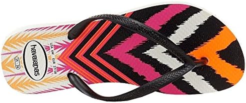 Havaianas Women's Slim Tribal White/Black Flip Flops Sandals Shoes Sz: 11/12 | Image 5