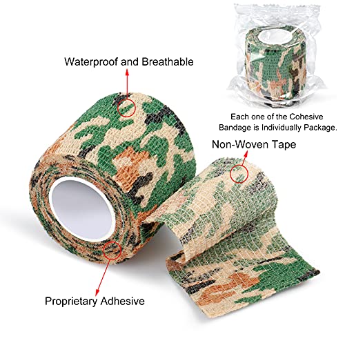 Fresinider 16 Rolls Self Adhesive Wrap Athletic Tape Gauze,Medical Bandage,Breathable Elastic Cohesive Bandage For Sports Injury & Pet  thumb #3