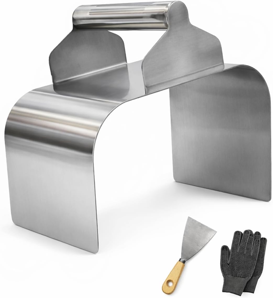 Landscape Curb Trowel Edger, Curb It Yourself, Curb and Gutter Shape Maker, Concrete Curb Trowel, Rectangular trimmer - 4" x 6" x 4" (Slope Curb It Yourself)