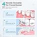 COSLUS Mini Water Flosser for Travel: Portable Compact Design, Cordless Oral Irrigator with 4 Modes, Removable Tank, IPX7 Waterproof for Braces, Orthodontic, Sensitive Teeth On-The-Go Use, Black, T40