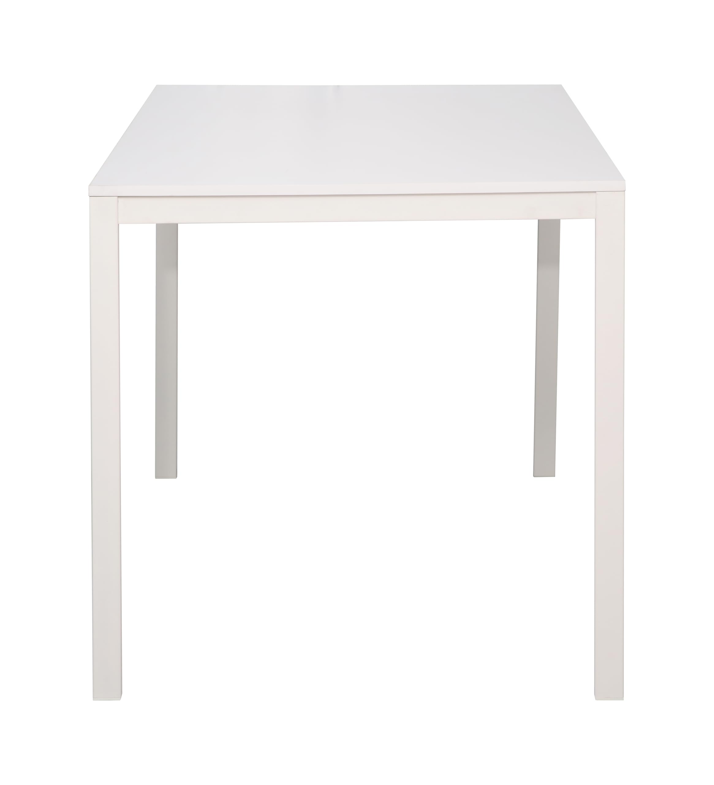 AVANTI TRENDSTORE - Grosseto - Esstisch mit weißem Metallgestell und laminierter Holzplatte. Erhältlich in 2 verschiedenen Größen. Maße LAP ca. 120x75x75cm