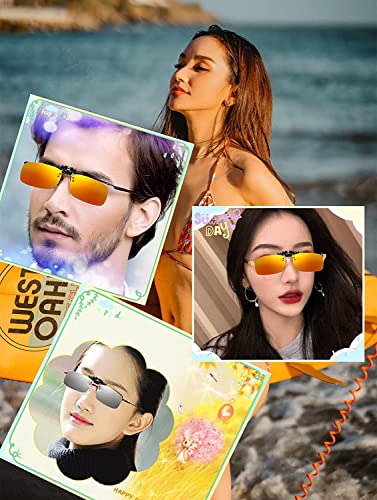 Clip on Flip up Polarized Lens For Prescription Glasses UV Protection Sunglasses (Clear lenses not Polarized)2