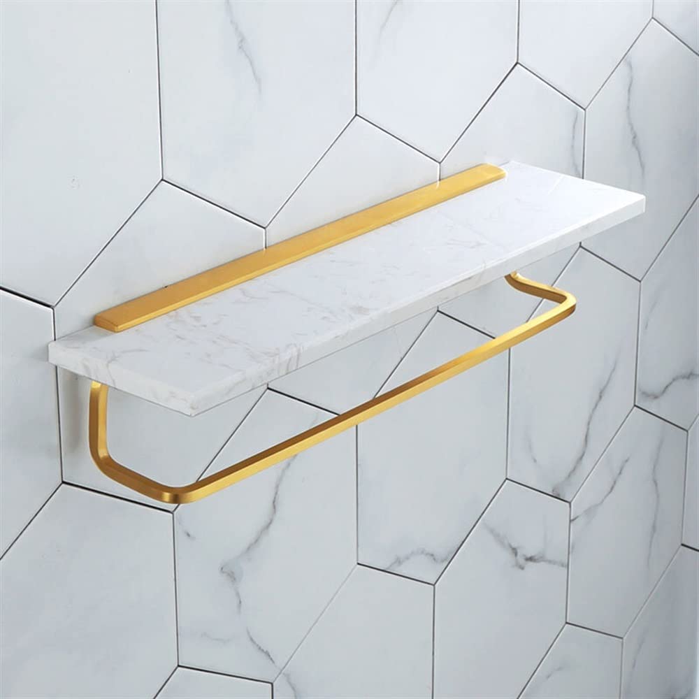 Space Aluminum Wall-Mounted Bathroom Organizer Storage Rack Shower Caddy Bathroom Accessories Color 40CM A 50cm with Rod
