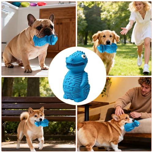 Tbintul Juguetes para Perros Indestructibles para Masticadores Agresivos, Juguetes Interactivos para Perros para la Distribución de Alimentos para Perro Pequeños, Medianos, Grandes - imagen 7