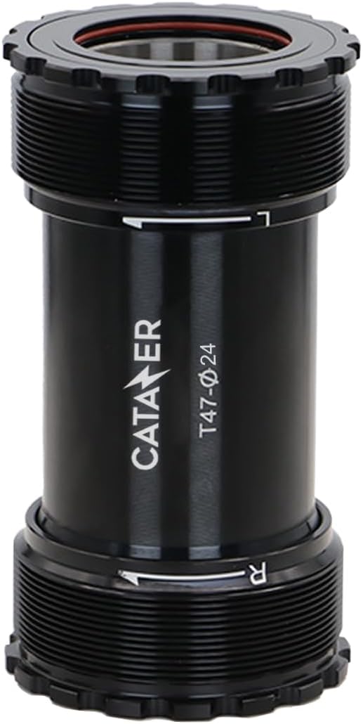 Bike T47 Bottom Bracket Threaded BB for 68-73mm 86-92mm Frame | 24/29/30mm spindle, Internal external options, Aluminum alloy shell, P5 bearings, Waterproof sleeve, Includes spacers