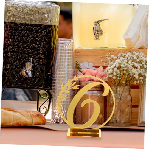 Numéros de table en acrylique doré 1 à 20 pour décoration de mariage