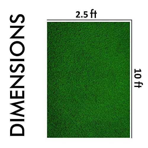 Image of Yellow Weaves 45 Mm High Density Artificial Rectangular Grass Carpet Mat For Balcony, Lawn, Door (2.5 x 10 Feet), Green