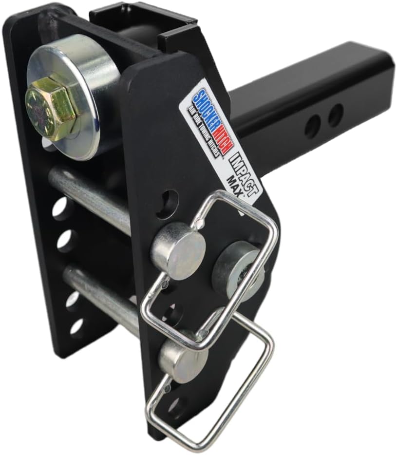 Shocker 20K Impact Max Cushion Raised Ball Mount - 5" Rise to 3" Drop, Fits 2" Hitch, Has 2-5/16" Ball