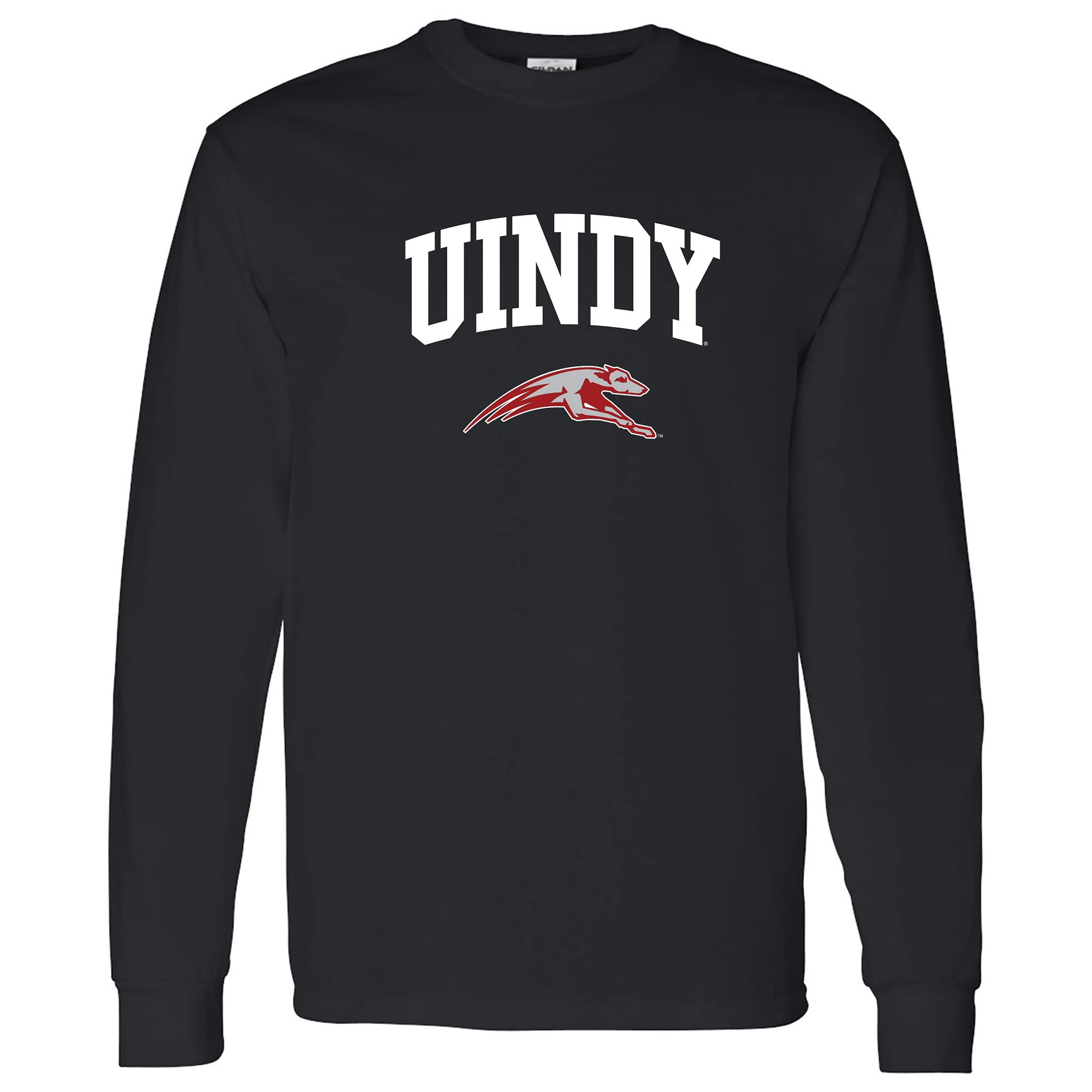 NCAA Officially Licensed College - University Team Color Arch Logo Long Sleeve, Indianapolis Greyhounds Black, Medium — image 1
