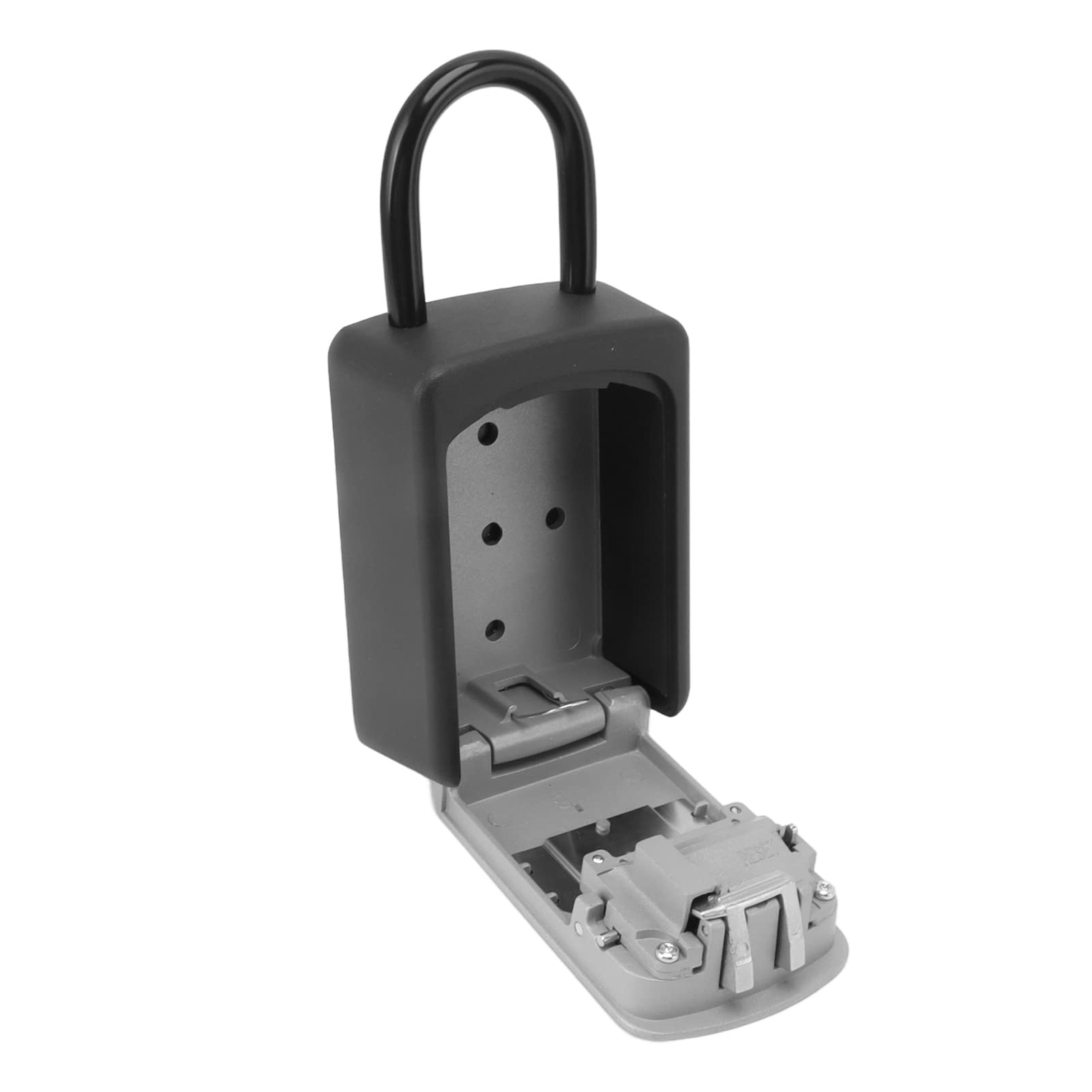 Boîte à clés murale de grande capacité 4 positions en aluminium pour la maison et le bureau, idéale pour la gestion et la sécurité des clés
