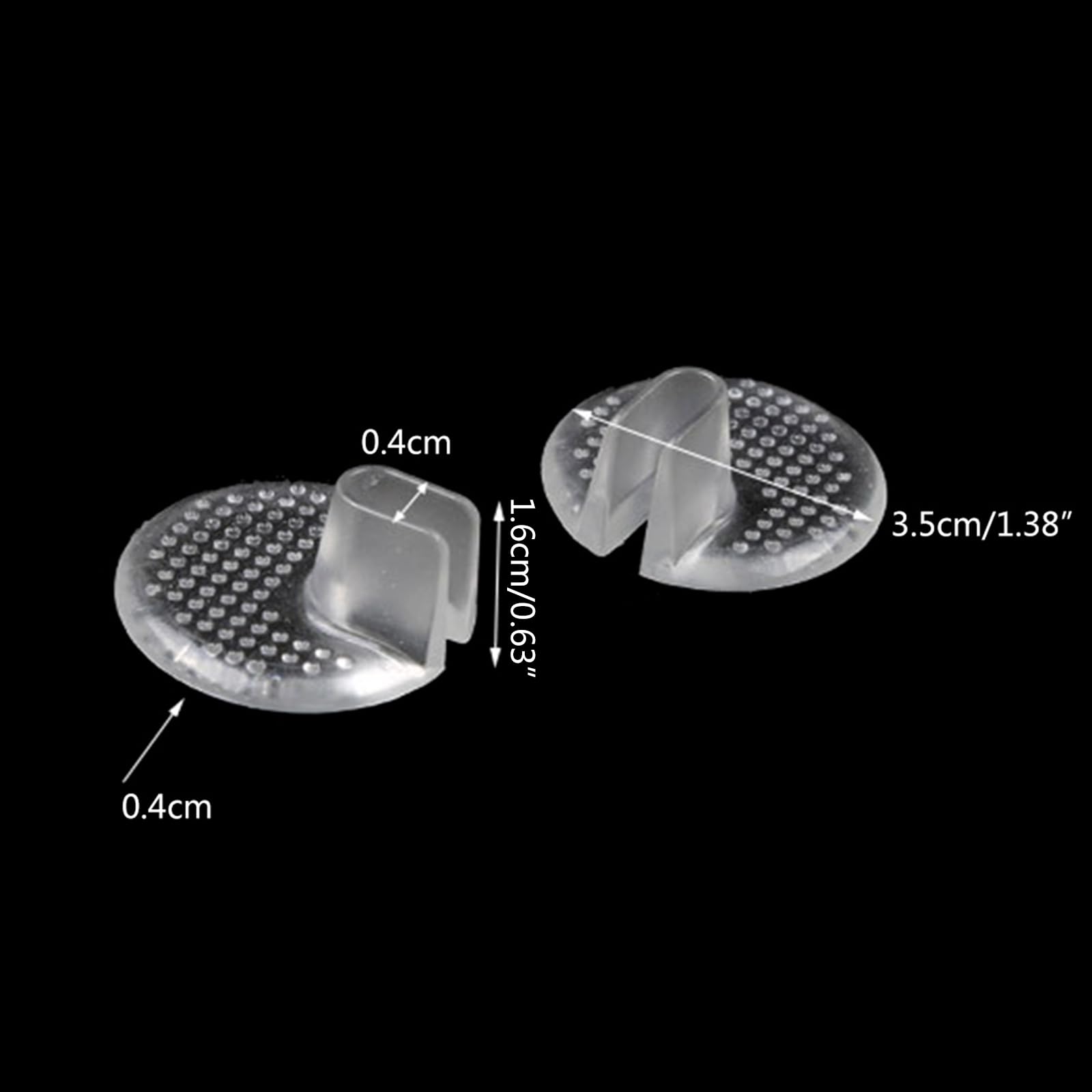 1 par de almohadillas de gel de silicona suave, protectores de dedos para sandalias, inserciones de gel, protectores de plantillas, almohadillas de agarre para zapatos