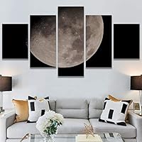 SIGNWIN 5 Panel Canvas Wall Art Astronomy & Space Contemporary Cosmic Dramatic Green Group Photography Realism Ultra for Home Decorations Ready to Hang - 60