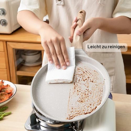 Bobikuke Crêpe Pfanne 25 cm für Induktion, Weiß – Ansicht 3