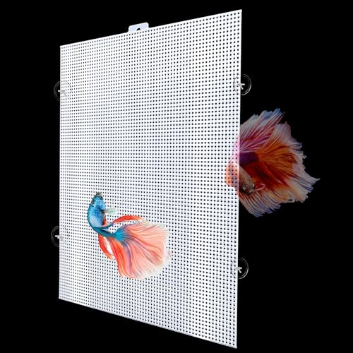 2 pièces Diviseur d’Aquarium avec Crochets adhésifs et Serre-câbles Séparateur de Grille en Plastique Transparente Fish Tank Divider 26x33 cm