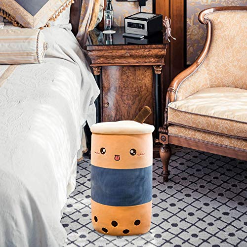 Bubble Tea Plush Pillow Toy, Cute Boba Plush Toy Cartoon Boba Milk Tea Cup Plushie, Soft Hugging Cus