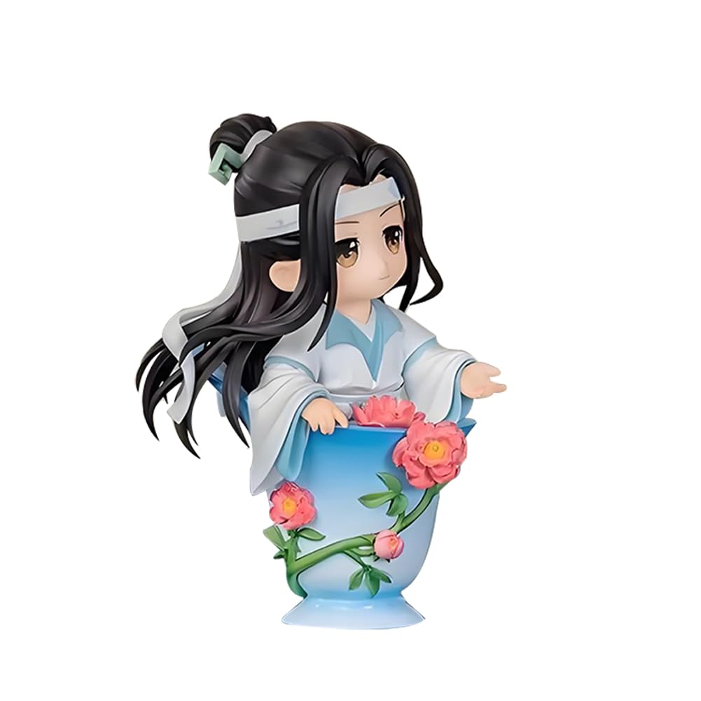 Jiumaocleu Anime Wei Wuxian Figure - Wei Wu Xian Action Figure Lan Wang Ji Look Up Figure, 11.5-14cm, Mini Collectible PVC Statues for Manga Fans