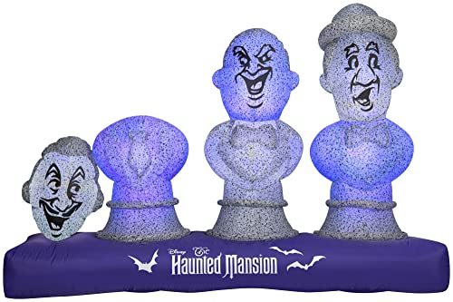Gemmy Haunted Mansion Scene with Music and Synchronized Light Show, 5.5 ft Tall, Blue