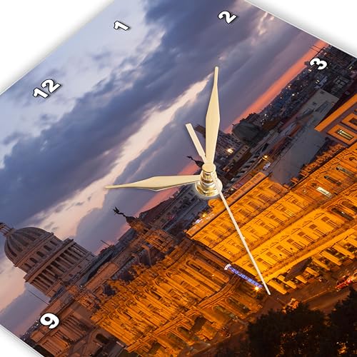 Reloj de pared 15x15 pulgadas 3dRose analógico silencioso miniatura 3