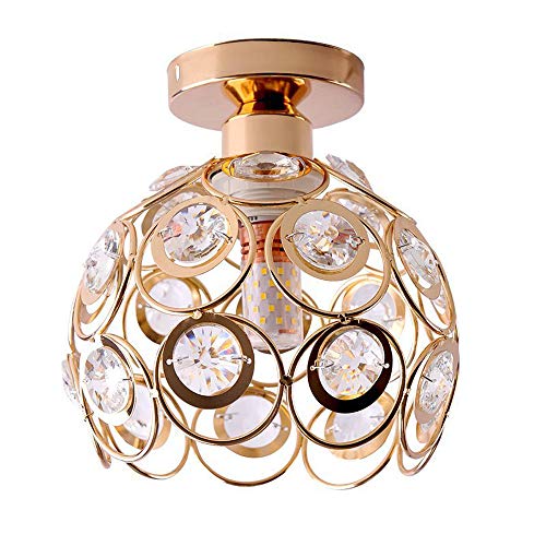 PETITES ECREVISSES Plafonnier Luminaire Moderne Industriel Cristal Suspension Lustre Abat-Jour en Métal Lampe de plafond E27 pour Salon Chambre Cuisine...