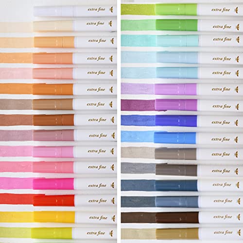 Primrosia 30 Pastel Acrylic Paint Pens – Extra Fine Tip Marker Set. Art Supplies For Bullet Journals, Planners, Drawing, Scrapbooking, Coloring, Calligraphy And Lettering #TOP2
