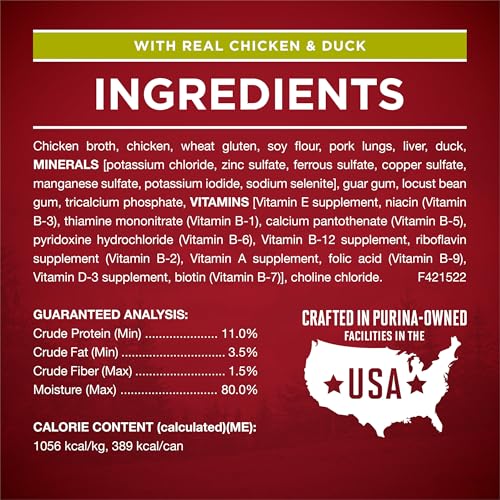 Image of Purina ONE True Instinct Tender Cuts in Gravy with Real Chicken and Duck, with Real Beef and Salmon High Protein Wet Dog Food Variety Pack - (Pack of 1) 13 oz. Cans