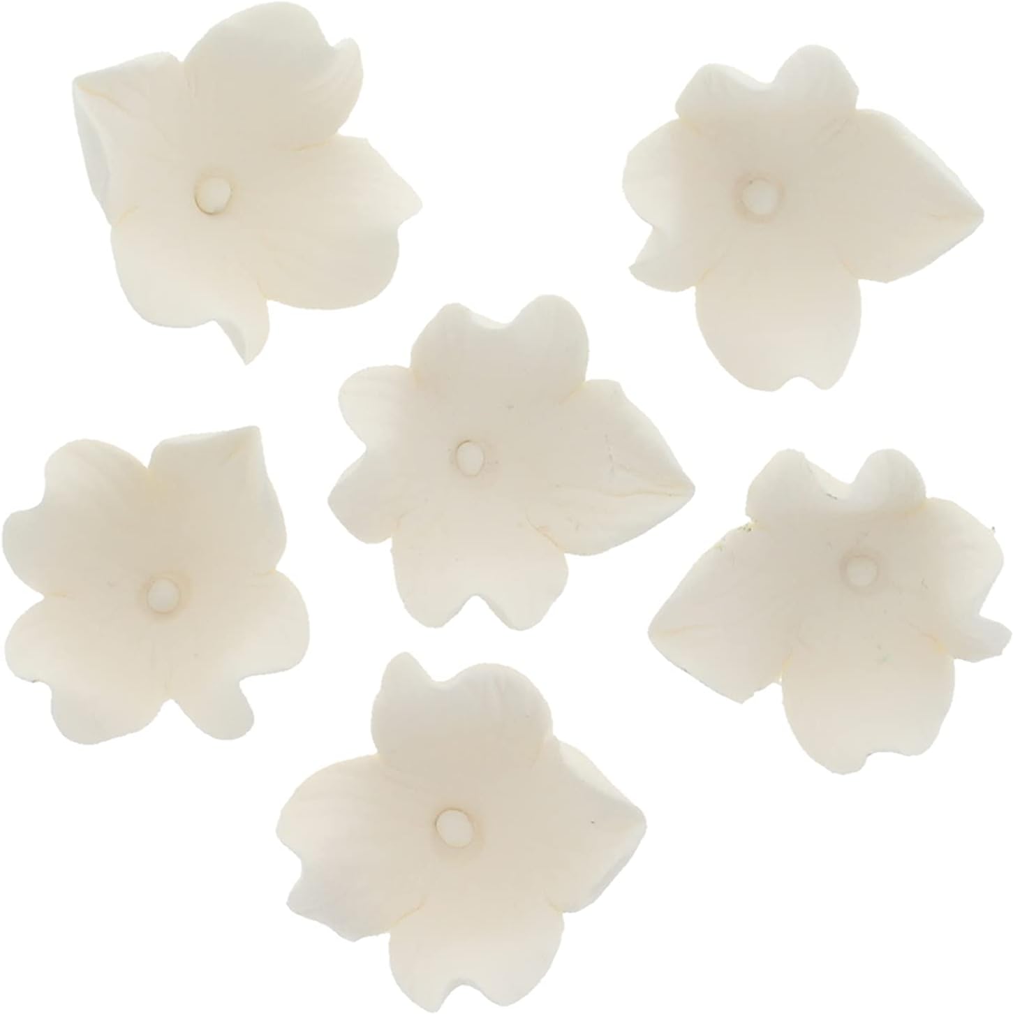 Global Sugar Art Hydrangea Blossom Sugar Cake Flowers, Unwired, White, 144 Count by Chef Alan Tetreault