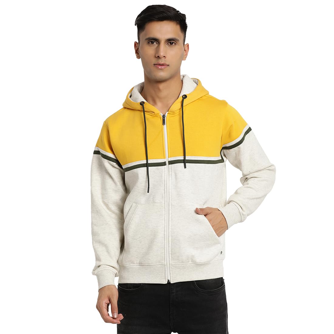turtle Men Poly Cotton Heather Grey Zipper Hooded Sweatshirt || Men's Sweatshirts || Cotton Sweatshirt-picture-18