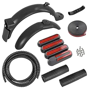 Electric Scooter Front Rear F Kit with Wheel Hub Shell Brake Lever Sleeve Brake Pipe Cover Hand Grip Cover Anti-Collision Strip Replacement for M365/PRO/PRO2 Electric Scooters'