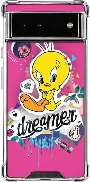Skinit Clear Phone Case Compatible with Google Pixel 6 - Officially Licensed Looney Tunes Tweety Bird Dreamer Design